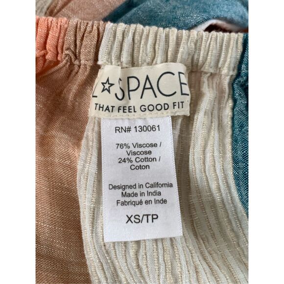 L*Space Santorini Striped Tiered Cover-Up Dress in Paraiso Stripe Size XS - Picture 10 of 12